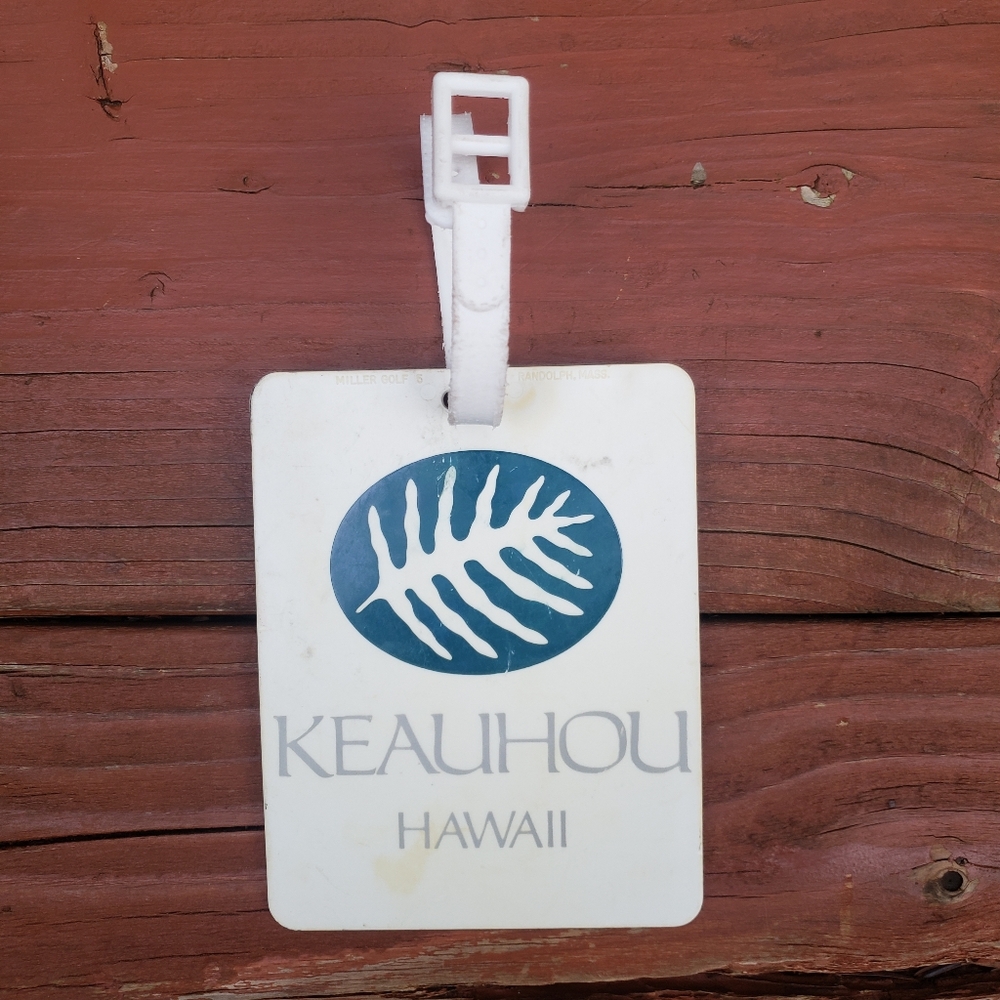 Vintage Golf Bag Tag Keauhou Golf Course Kona, Hawaii - 'Rodney Acia' PGA